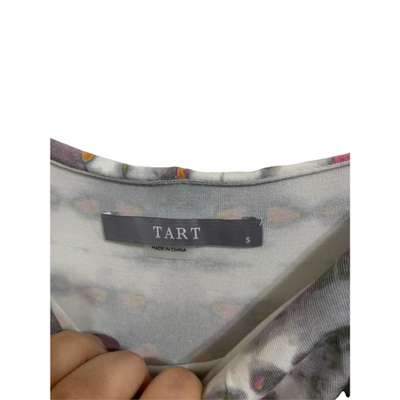 TART Overlay Tie Dye Maxi Dress White Pink Gray Size Small - Picture 4 of 5